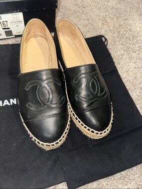 Chanel leather espadrilles